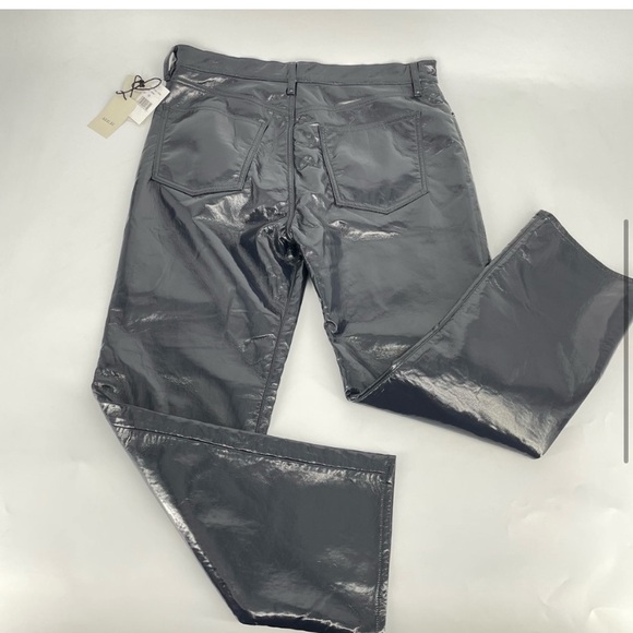 Agolde Leather Pants - Recycled Leather 90's Pinch Waist NEW size 33 - Picture 5 of 6